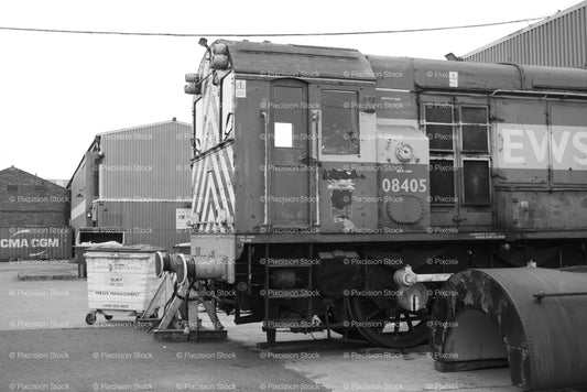Vintage Train Engine Resting on the Tracks (Monochrome) - Stock Video