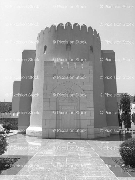 Monumental Concrete Structure (Monochrome) - Stock Video
