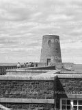 Historic Stone Windmill Tower Without Sails (Monochrome)