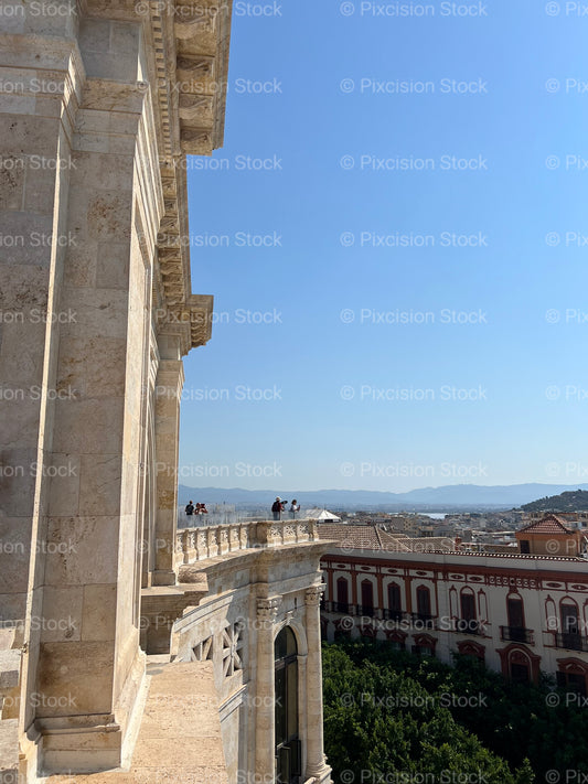 Elevated Panoramic View of Cagliari from the Cathedral of Santa Maria Colonnade
