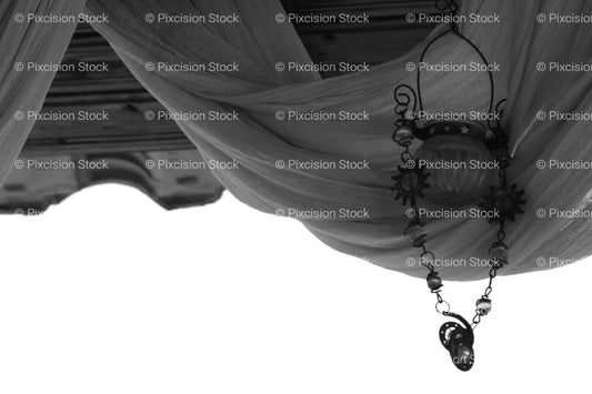 View of Architectural Arches and a Hanging Lantern (Monochrome) - Stock Video