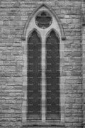 Tall, Narrow Gothic Arched Church Window (Monochrome)