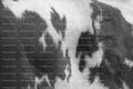 Textured Close-Up of the Black and White Patterns on a Cow's Hide (Monochrome)
