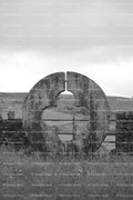 Distinctive Circular Stone Stile or Gate Built into a Field Wall (Monochrome)