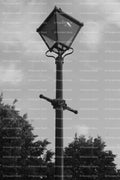 Classic Vintage Street Lamppost Standing Against the Sky (Monochrome)