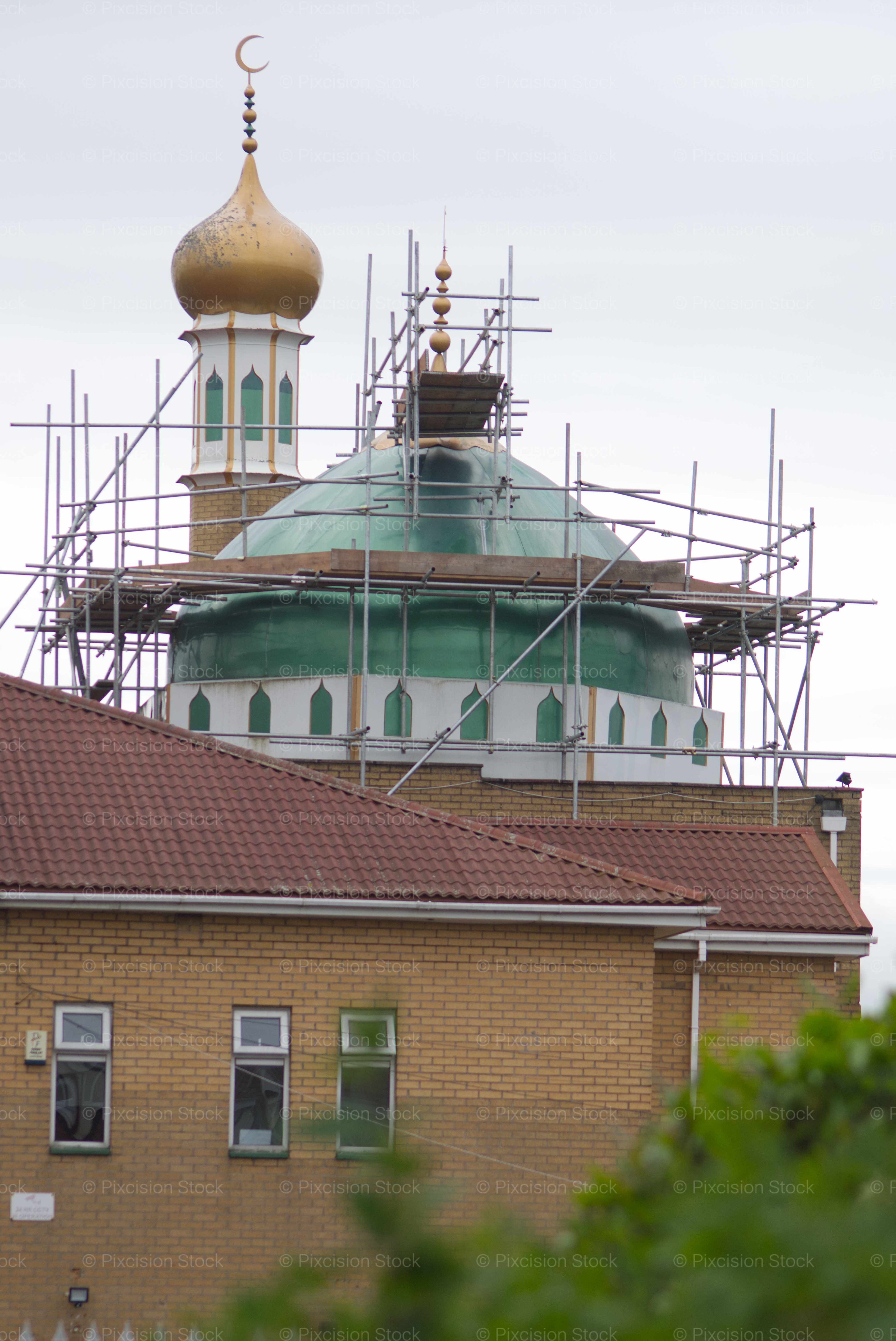 Editorial Image Bundle: Masjid-e-Noor-ul-Islam Mosque Construction (Bolton)